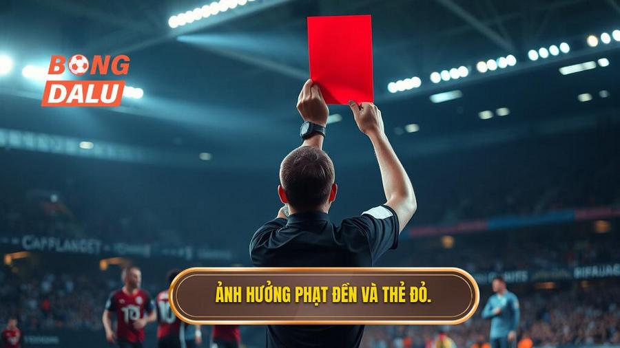 2. Ảnh hưởng phạt đền và thẻ đỏ.